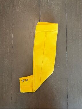 Janie and Jack Toddler Girl Button-Cuff Ponte Pant/Yellow Leggings • Size 2T